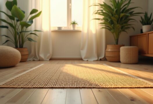 Natural Fiber Bamboo Mat Indoor Outdoor Indoor Decor Sustainable Living Mindful Home