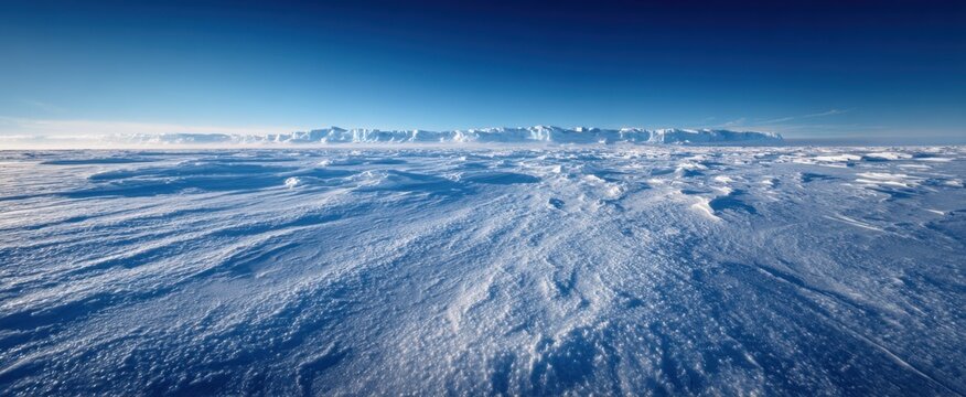 Fototapeta Majestic antarctic ice landscape under clear blue sky