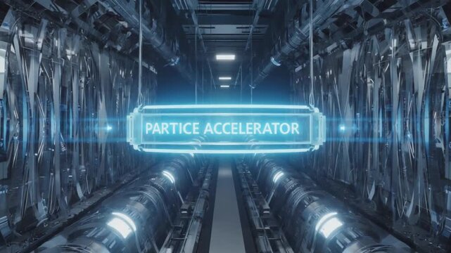 Modern particle accelerator.	
