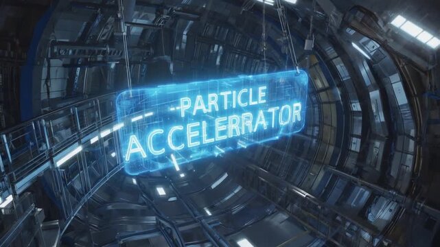 Modern particle accelerator.	
