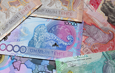 some current banknotes of Kazakhstan