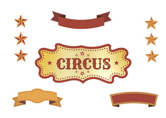 set of vintage retro labels