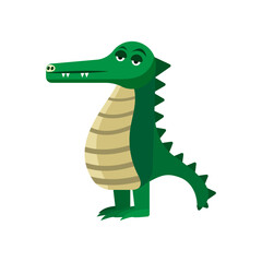 Obraz premium Cute Cartoon Crocodile Character Illustration