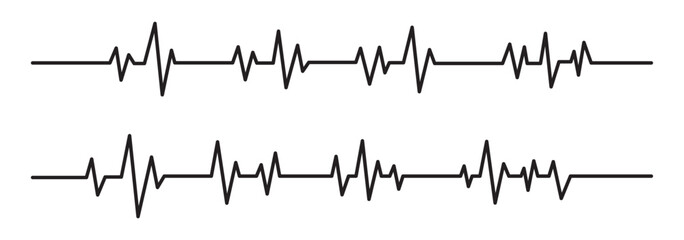 red electrocardiogram line representing a heartbeat or pulse, symbolizing health, life, and medical monitoring