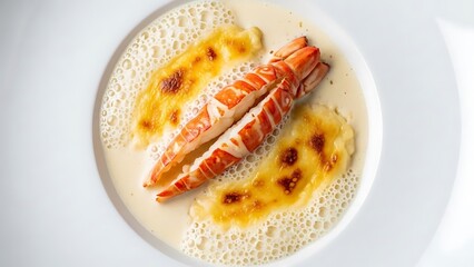Elegant Balmain Bug Seafood Dish in Gourmet Editorial Food Style