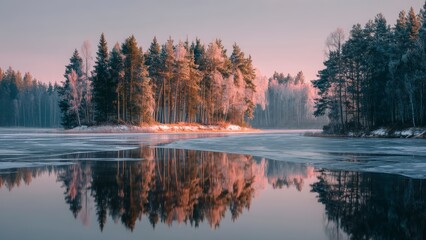 Cold Weather Forest Landscape