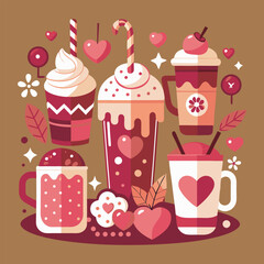 A charming vector design beverage set 1