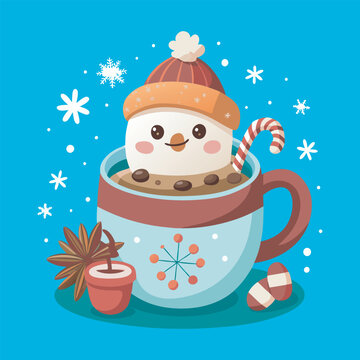 A cozy winter themed vector illustration 5t