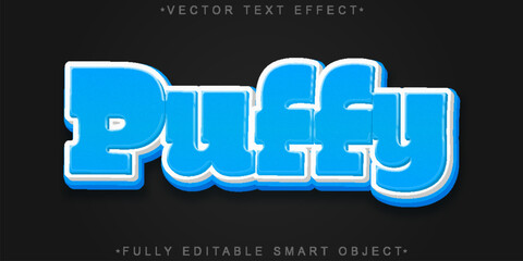  Puffy Fluffy Soft Vector Fully Editable Smart Object Text Effect