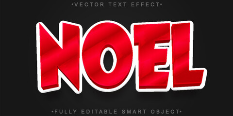  Noel Christmas Holiday Vector Fully Editable Smart Object Text Effect