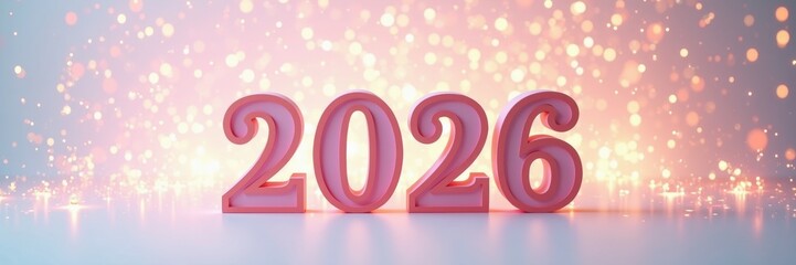 Colorful 2026 numbers with sparkling bokeh in the background, symbolizing celebration and new beginnings.