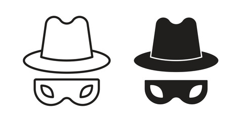 Spy icon line illustration background. icon concept vector