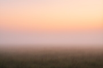 Obraz premium Soft Pastel Foggy Field with Gradient Sky