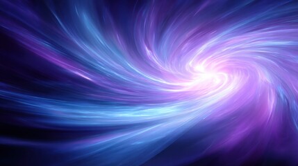 Obraz premium Bright colors swirl in a cosmic display mixing shades of blue and purple. Light bursts from the center creating a dynamic effect. The scene shows movement and depth in space.