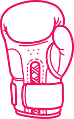 Boxing Glove Outline Doodle Icon