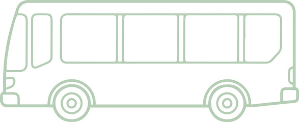 Bus Silhouette Outline Simple Icon