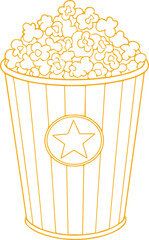 Popcorn Bucket Outline