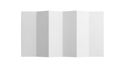 Minimalist white folded paper with symmetrical patterns