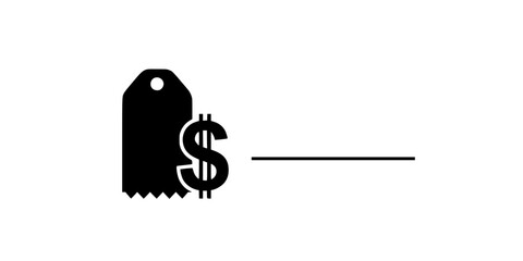 Menu Item Pricing Tag Price List Vector Silhouette