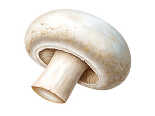 Fresh raw edible boletus edulis mushroom isolated on white background, a natural organic brown fungus and healthy autumn forest food ingredient