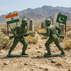 India vs Pakistan toy soldiers