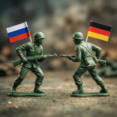 Russia Germany Conflict wITH tOY sOLDIERS