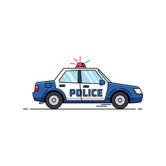 A police car icon logo flat vector design