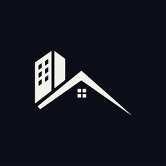 Real estate icon logo flat vector design