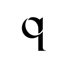 Letter Q icon logo flat vector design