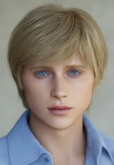 portrait of a young blond man