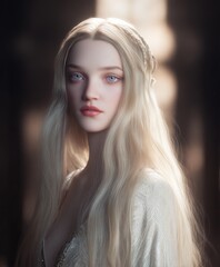 realistic photo portrait of a young woman 