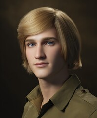 portrait of a young blond man