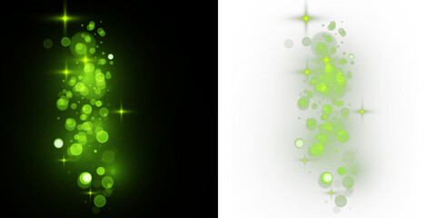 Png Green Sparkle Dust Overlay PNG on transparent background