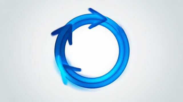Dynamic blue arrow swirl illustrating continuous motion and energy