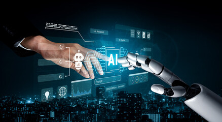 AI analyzing and processing data through neural systems, enabling intelligent chatbot communication and automated digital workflow management Parse