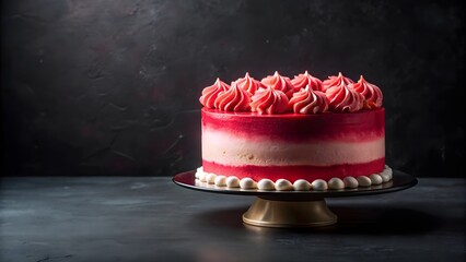 red cake for birthdays and celebrations