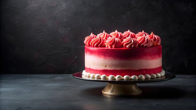 red cake for birthdays and celebrations