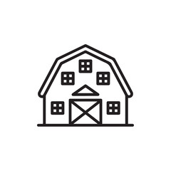 barn vector black white line drawing farmstead structure doors windows