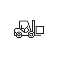 forklift icon warehouse logistics material handling vector