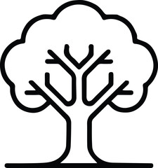 tree minimalist line art for landscape gardening and urban planning