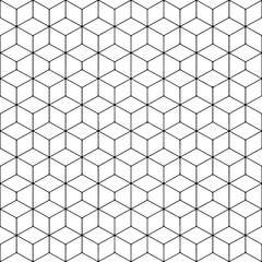 Fototapeta premium hexagon cube tiling vector seamless pattern for print and web