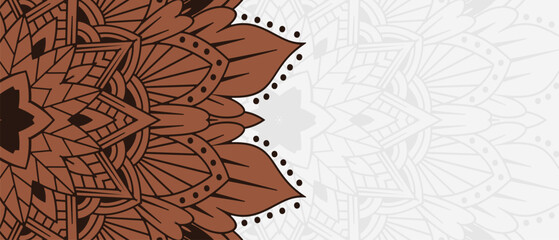 half floral ornament placed on a textured paper background, mixing earthy brown tones with elegant corner decoration. Theme Natural, rustic, vintage.for Certificate templates, invitation corners, anti