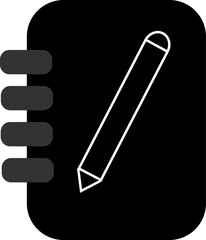 Abstract geometric shape with vibrant color accents and silhouette style