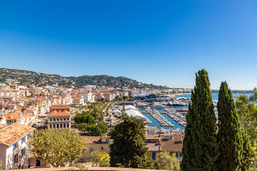 French Riviera. Boulevard de la Croisette in Cannes, Provence-Alpes-Cote d'Azur, France