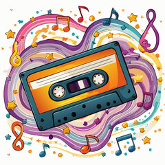 retro audio cassette