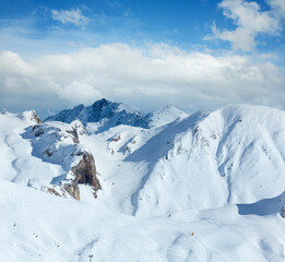 Silvretta Alps winter view (Austria).