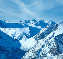 Kasprowy Wierch  in the Western Tatras. Winter view.