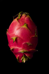 Dragonfruit on a black background