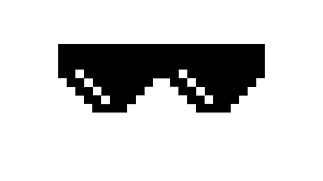 Pixelated thug Sunglasses with a Cool Retro Vibe in this Digital Illustration