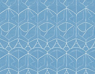 seamless pattern of a blue and white geometrical background